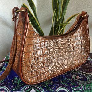 Brahmin crocodile embossed purse